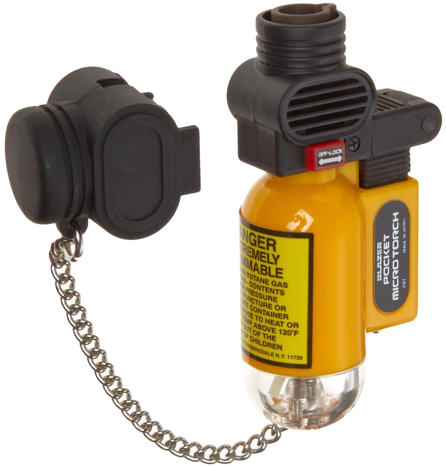 Blazer PB207CR The Torch Butane Refillable Lighter, Graphite