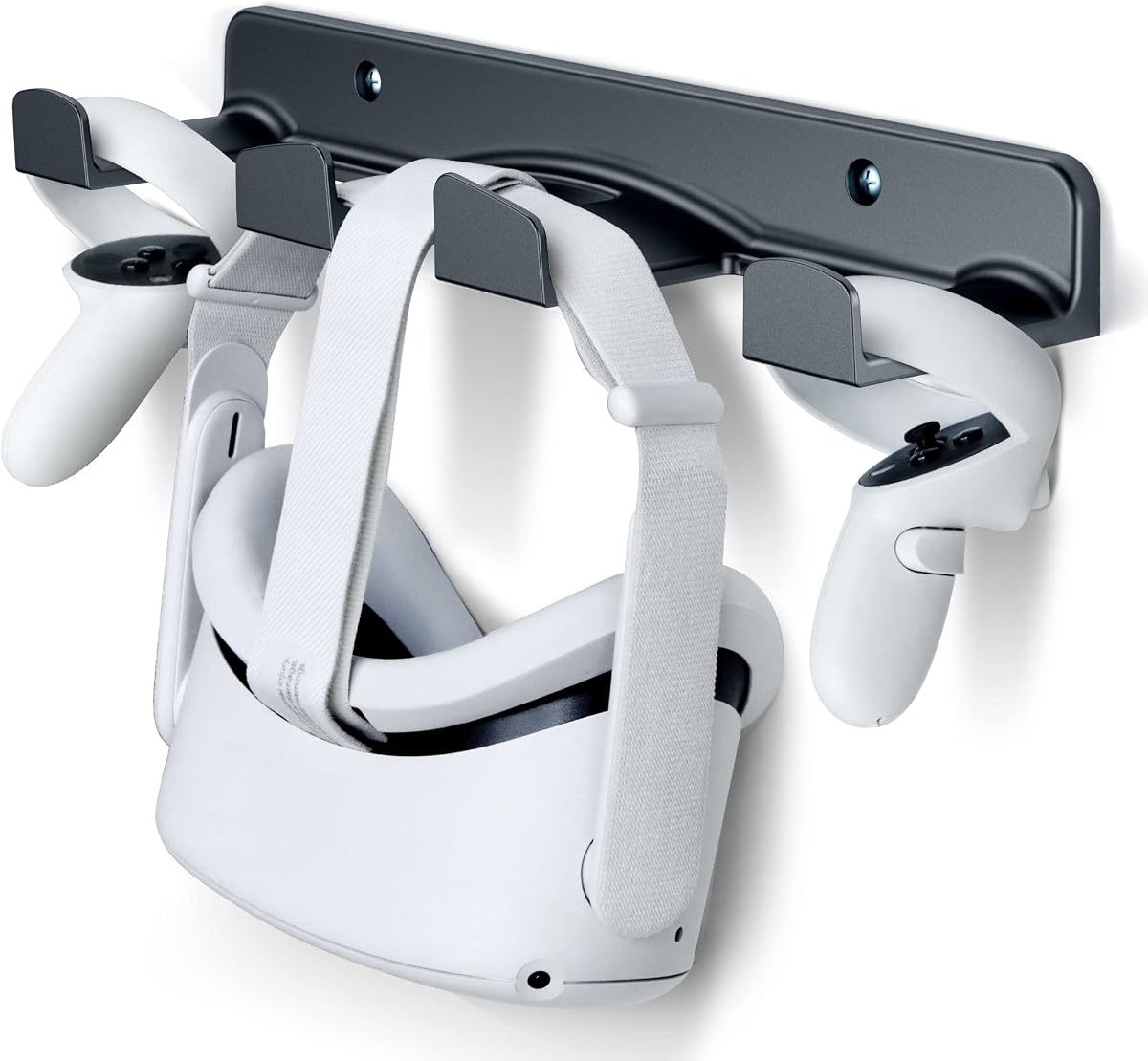 SOKUSIN VR Soporte de pared - Gancho de soporte de almacenamiento para auriculares Meta/Oculus Quest 2/3/Quest/Rift/Rift S/PSVR 2/Valve Index/HTC Vive/HP Reverb G2/PlayStation VR, colgador para controlador de juegos para ahorrar espacio