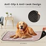 Non Slip Washable Pee Pads for Dogs,2 Pack Ultra-Absorbent and Leak-Proof Pet Training Pads,Waterproof Pet Pads for Dogs and Cats,Puppy Pads,Large Dog Pee Pad,Crate,Playpen,Bed,Sofa, 40"x 28"