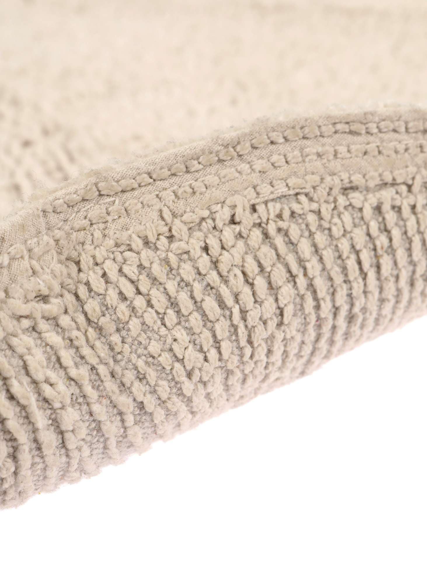 RugVista Breeze Tappetino da bagno, Rotonda, Ø 90 cm, Bianco crema Beige | Moderni, Pelo medio, Lavabile in lavatrice, Oeko-Tex 100, Antiscivolo, Bagno