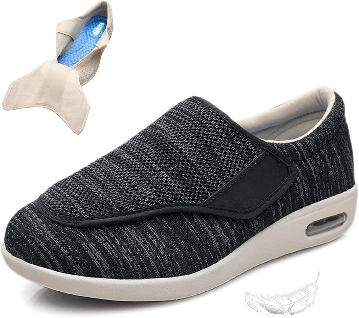 Lightweight Walking Shoes, Widening Elderly Footwear, for Swollen Feet, Diabetic Edema, Plantar Fasciitis, Arthritis & Fattening