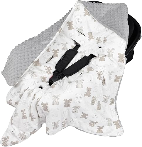 Bebamour Fundas de asiento de automóvil, manta para envolver al bebé, manta para asiento de automóvil, para recién nacido, bolsa de banderines para