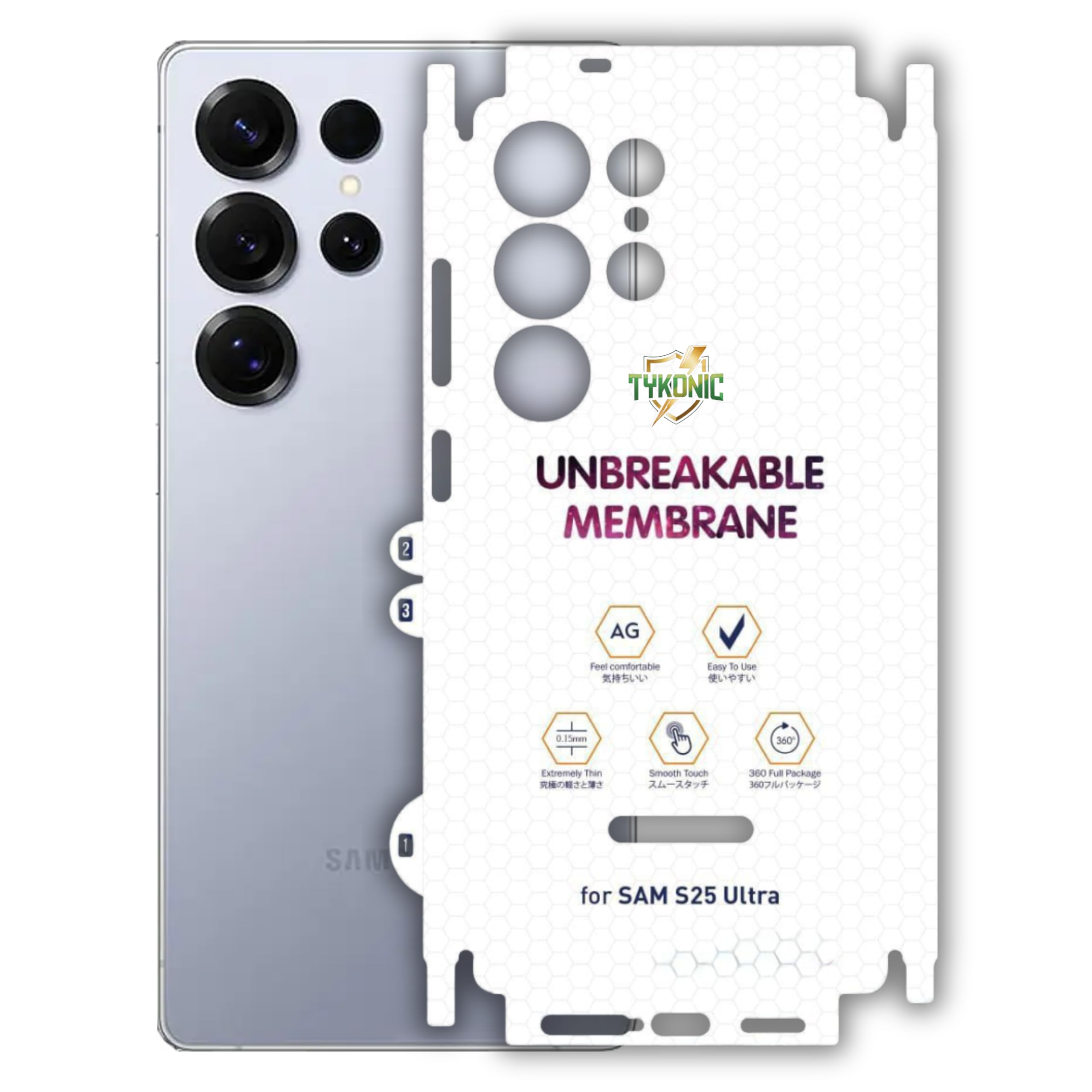 Matte Membrane for Samsung S25 Ultra | Transparent Back Skin for Samsung S25 Ultra | Durable Back Lamination | Fingerprint Resistant Skin-image-47