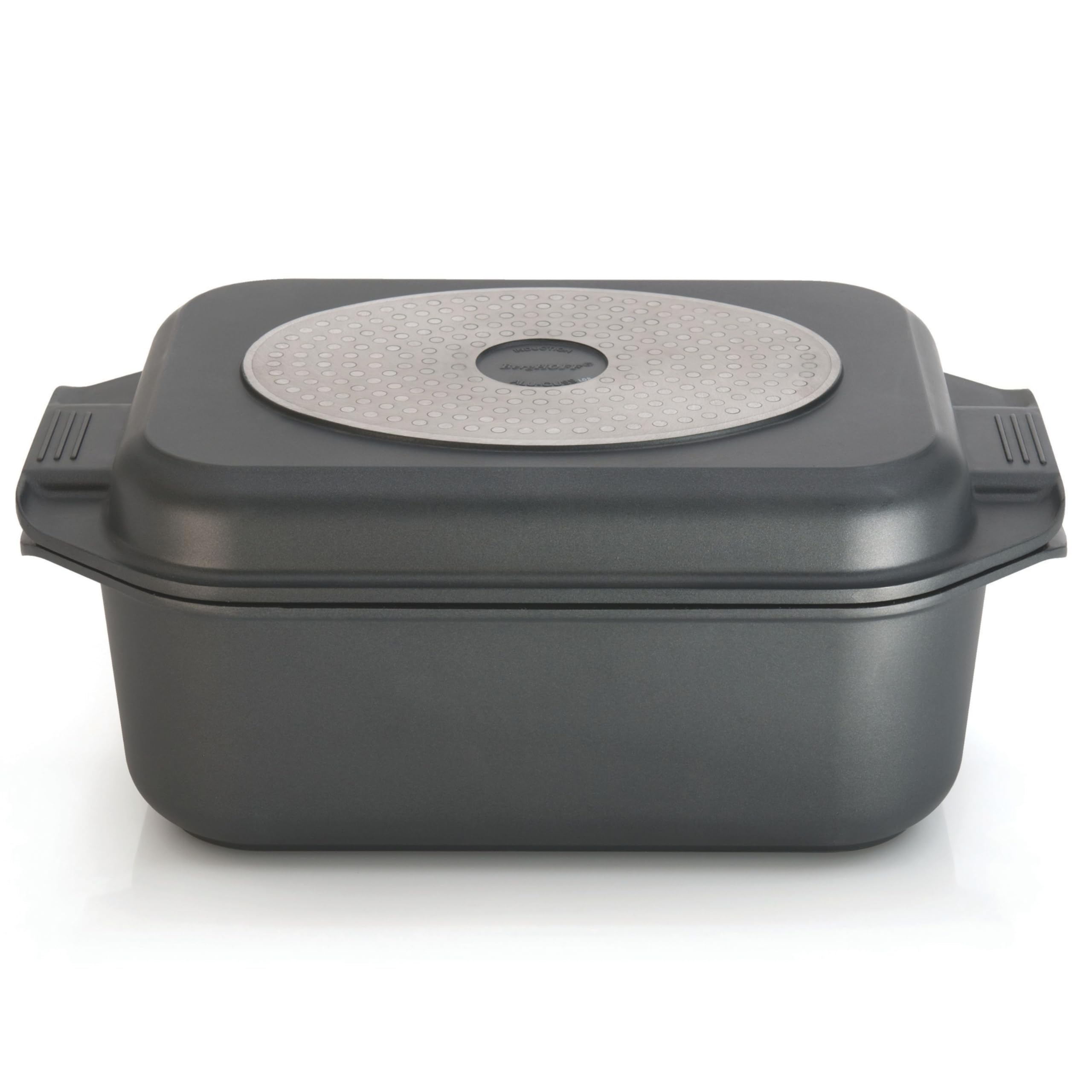 BergHOFF Scala Non-stick Roast Pan 17 Inches, Ferno-Green, Non-Toxic Coating, Matching Lid, Induction Cooktop Ready, 3-layer Base