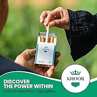 Vista 5 de KHOOR Cigarrillos de mentol a base de hierbas, 2 paquetes de sabor a mentol, alternativa satisfactoria para fumadores que buscan una alternativa