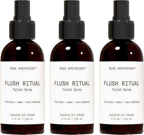 Miniatura 16 de Muse Apothecary Flush Ritual - Aerosol para inodoro aromático y refrescante, usar antes de ir, 4 onzas, infundido con aceites esenciales naturales