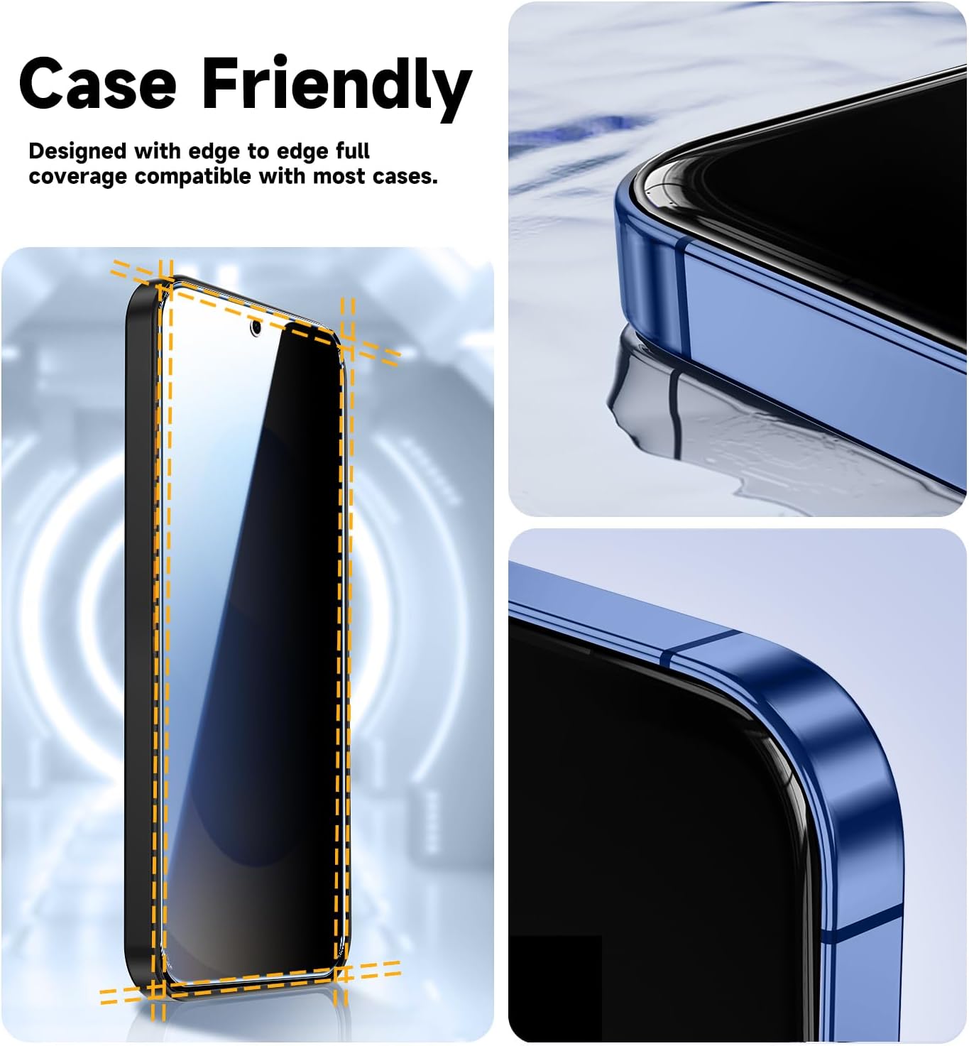 MAGIC JOHN 2 Pack for Samsung Galaxy S25+ Plus 6.7inch Privacy Tempered Glass Screen Protector, Bubble Free, Easy Installation, Auto Dust-Elimination - Image 6