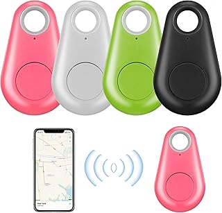 Smart GPS Tracker 4 Packs Water Droplets Shape Multicolor Wireless Key Finder Locator Mini GPS Tracker Anti Lost Alarm Sensor Device Remote Finder Item Finders for Kids Phone Car Wallet Luggage Pet