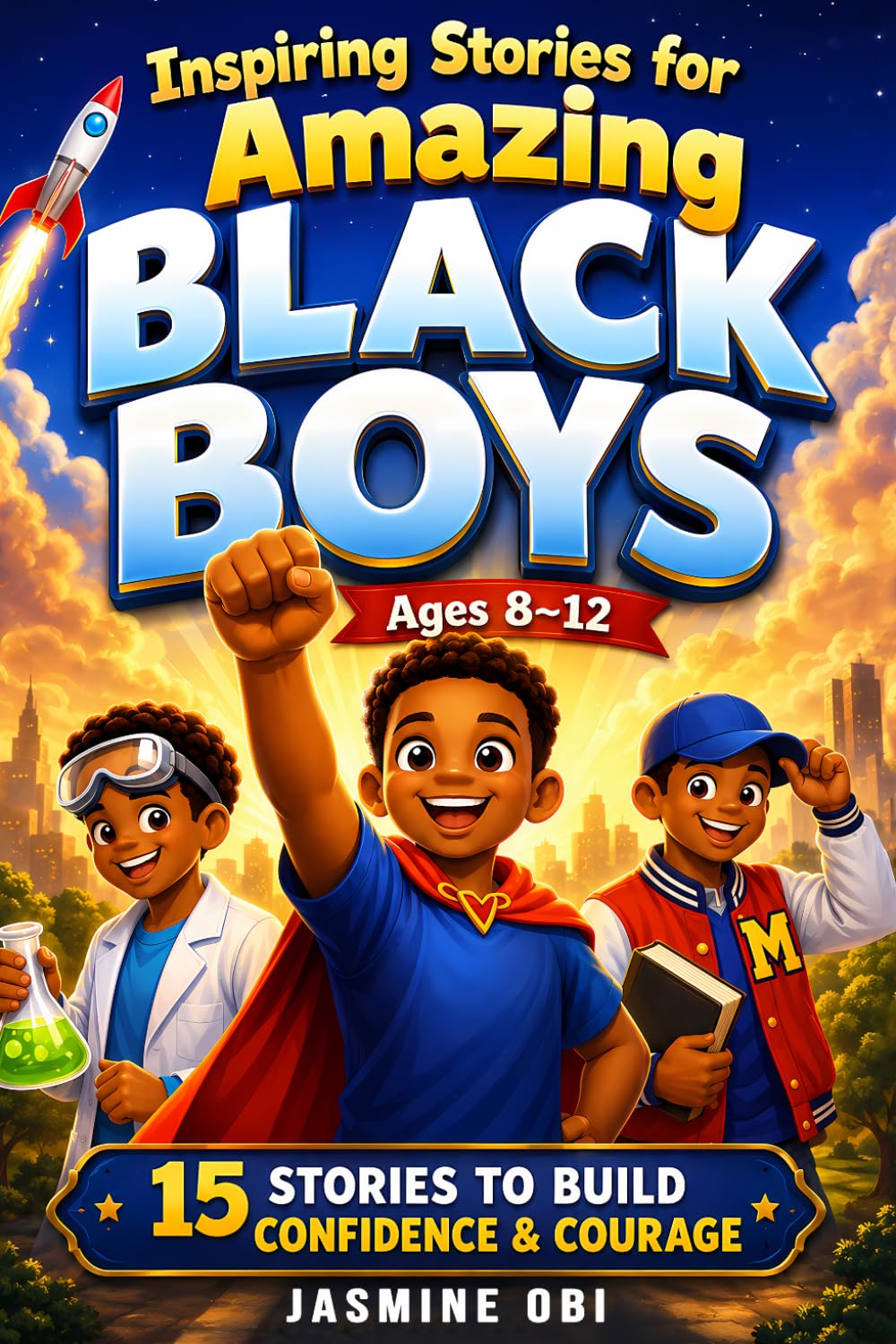 Inspiring Stories for Amazing Black Boys Ages 8–12: 15 Brave Tales with Affirmations & Illustrations about Confidence and Courage (Amazing Black Kids Series)