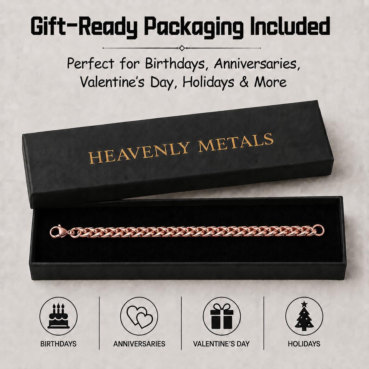 Heavenly Metals Pure Copper Wheat Chain Bracelet for Women & Men