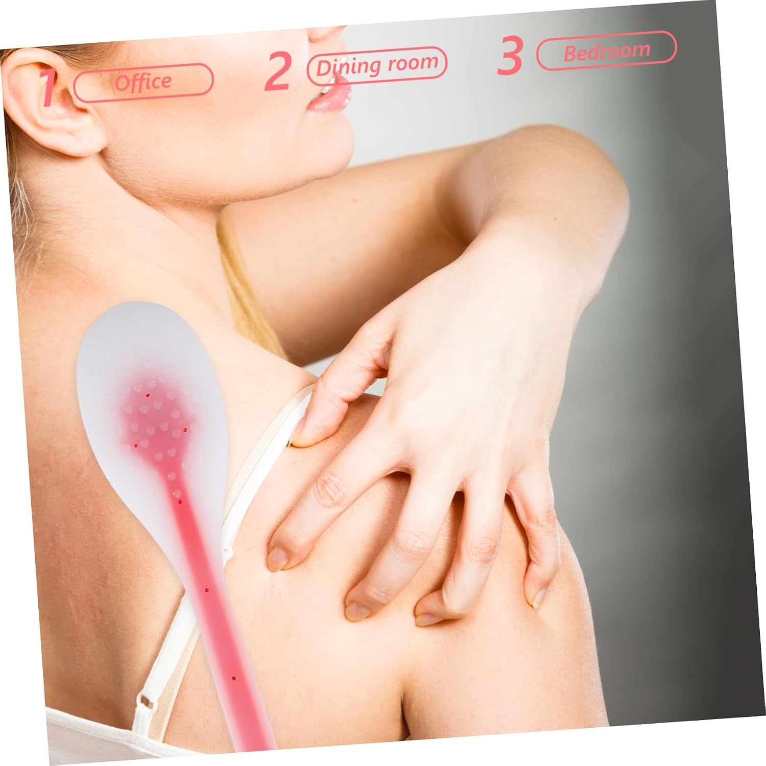 Mikinona Lotion Applicator for Back Versatile Exfoliating Back Scrubber with Gentle Bristles for Sunscreen and Medicine Application Compact and Portable Design for Easy Use