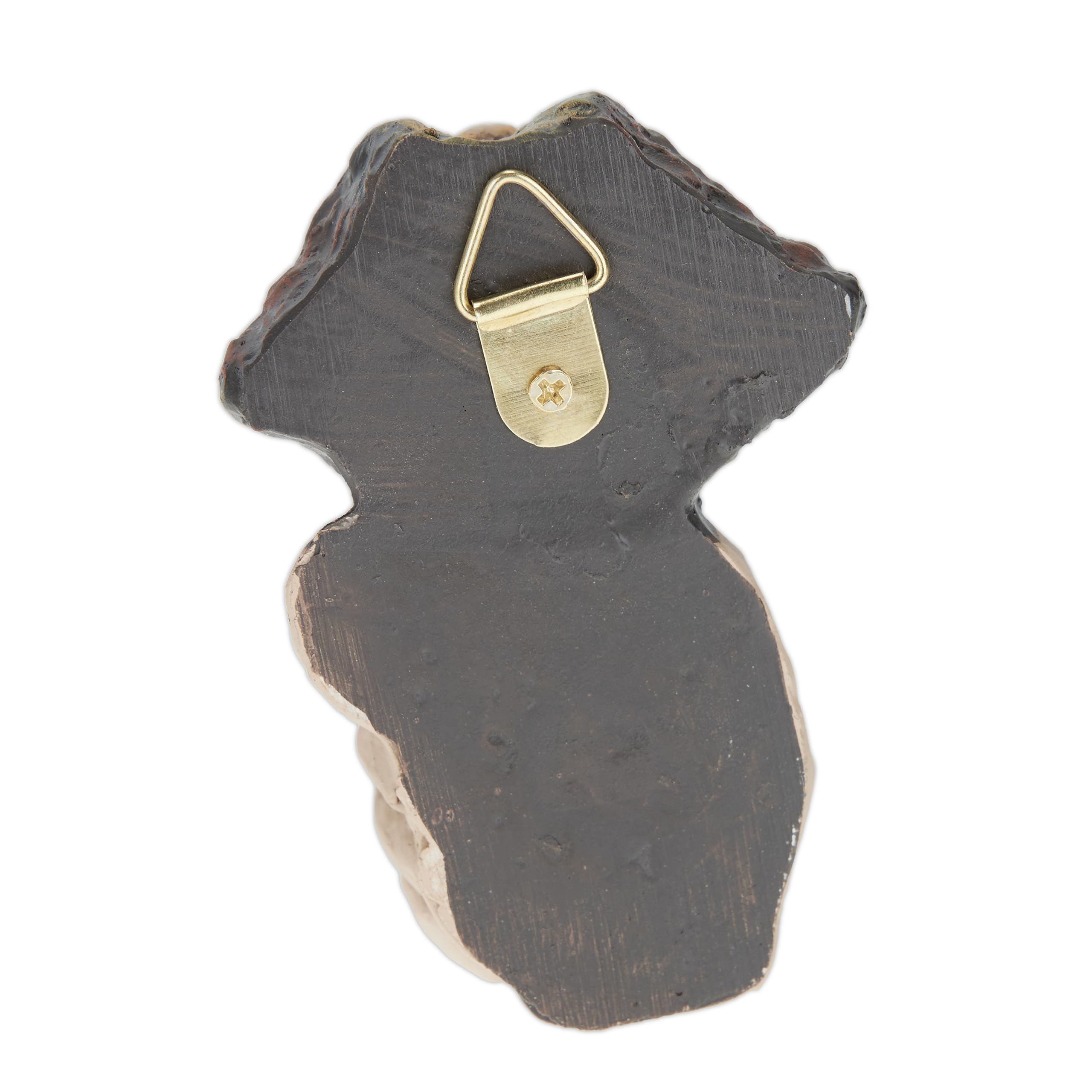 Relaxdays Accessori Decorativi per Alberi, Set 4 Parti Raffiguranti il Viso di una Persona, in Poliresina, Marrone Beige