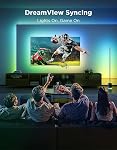 Govee TV Backlight 3 Lite with Fish-Eye Correction Function Sync to 55-65 Inch TVs, 11.8ft RGBICW Wi-Fi TV LED Backlight Strip with Camera for Immersive Experience, Voice and APP Control, Adapter