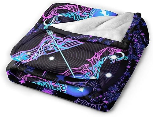 Miniatura 2 de Sagitario - Manta de franela con constelaciones, cálida y suave, 12 horóscopos, astrología, temática de constelación, decoración del hogar, 50 x 40