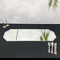 Vista 3 de Plymor Juego de corredor de 36" x 12", espejo de vidrio biselado de 0.197 in de grosor