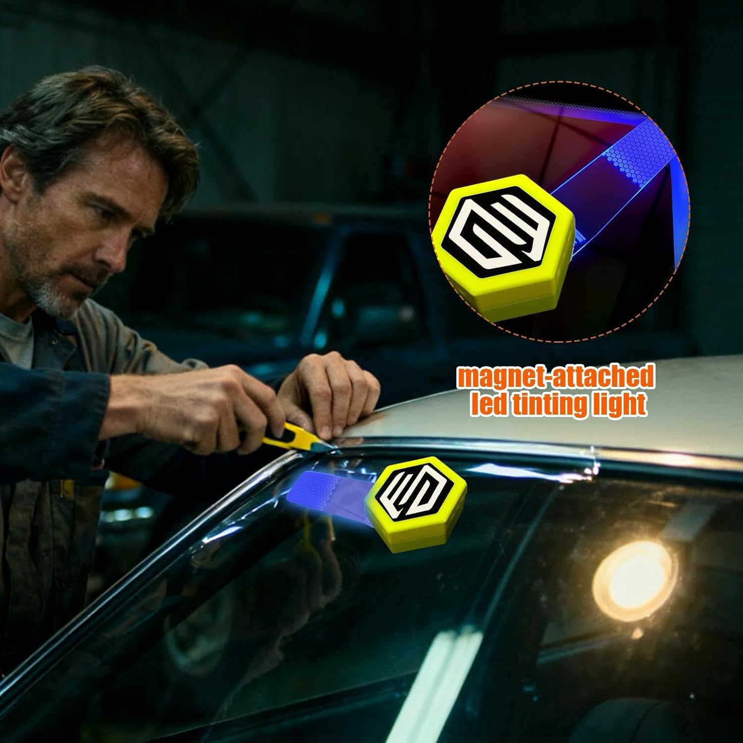 Automotive Led Installation Light - Magnetic Applicator Tool for Accurate Tinting, Durable with Adjustable Illumination, Car Window Film and Ppf Installation Tool for Paint Protection Film Precise