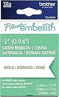 Vista 48 de Brother P-touch Embellish Cinta de impresión negra sobre encaje plateado con patrón TZEMPSL31 – ~1.3 cm de ancho x 4 m de largo para usar