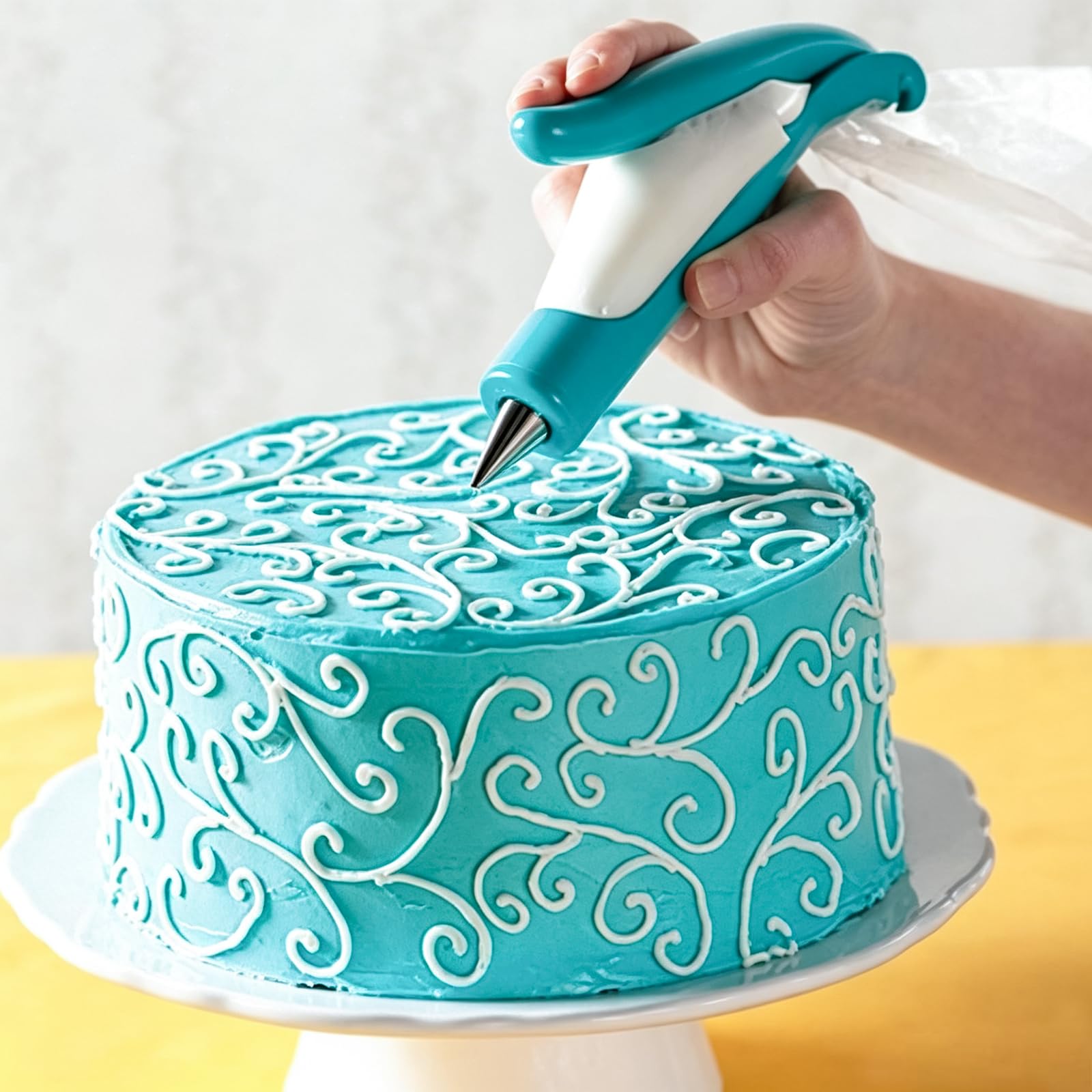 Cake Decorating Pen Tool Kit Pastry Bag DIY Cake Deco Tools Kit Pastry Icing Pen Piping Kit Bags(Blue)
