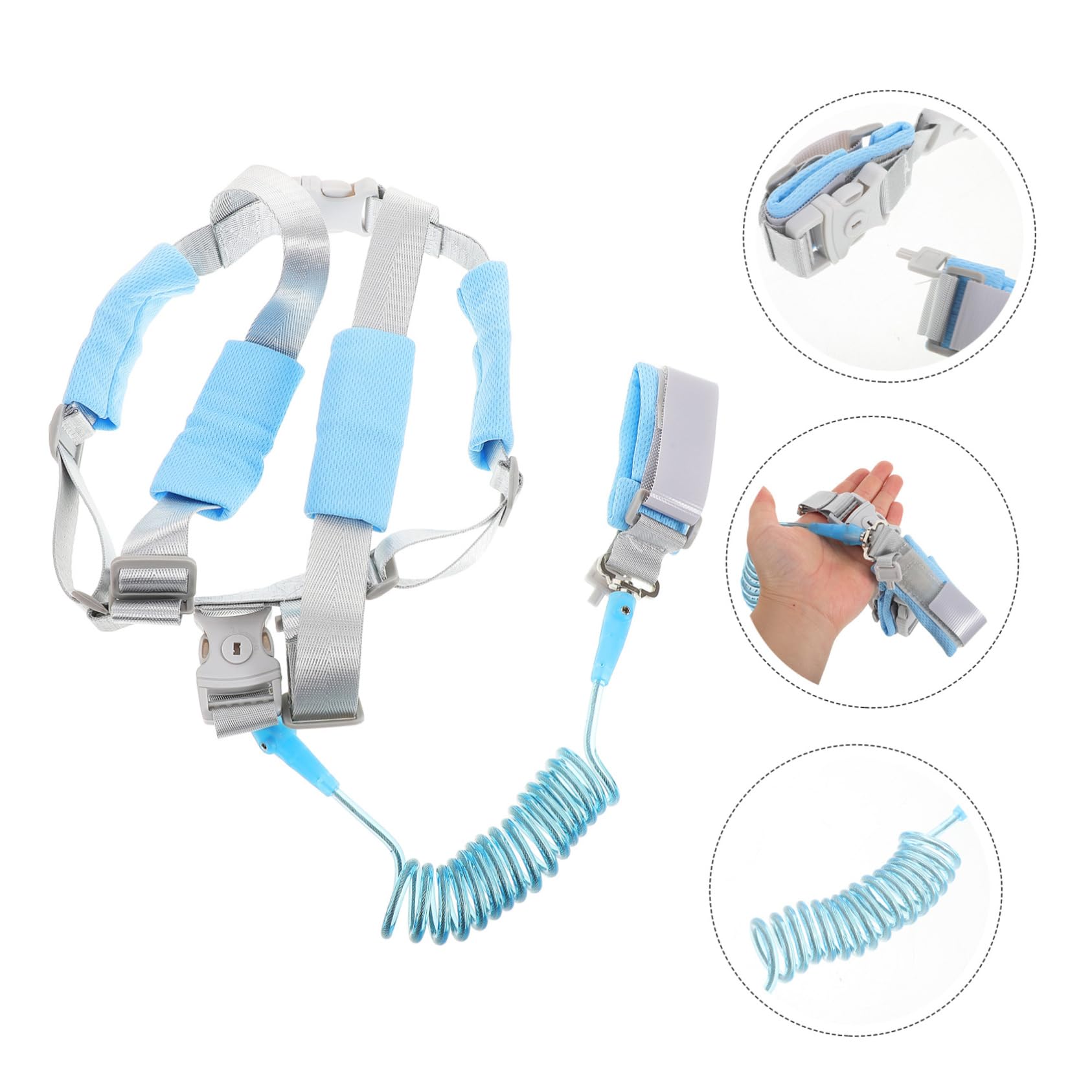 HAPINARY Safety Harness Leash for Boys and Girls Toddler Baby Anti-Lost Leash Adjustable Bracelet Stroller Attachment