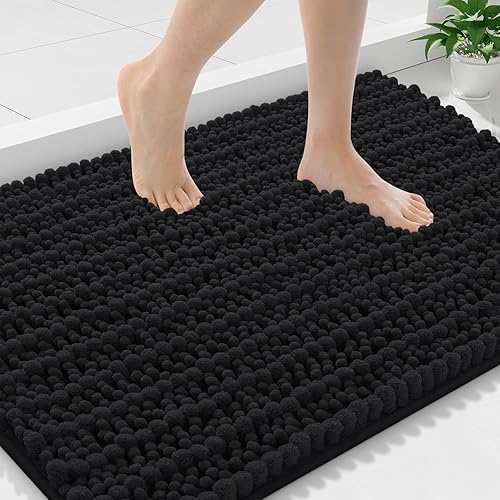 Miniatura 141 de Smiry Alfombras de Baño 24 x 16 pulgadas, Tapetes de Baño de Chenilla Extra Suaves y Absorbentes, Respaldo de Goma Antideslizante, Lavable a Azul