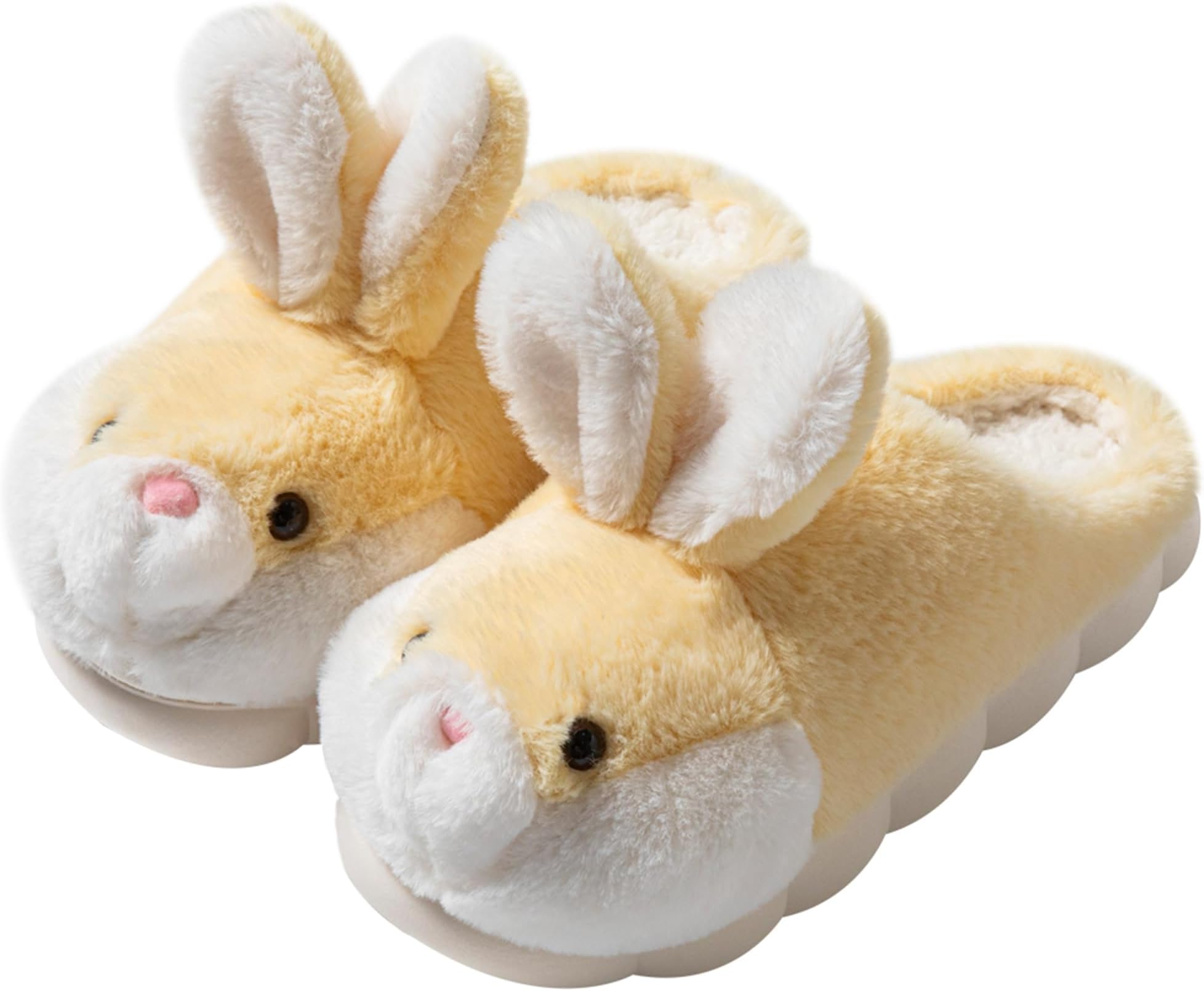 Animal slippers for women Cute rabbit slippers Soft warm winter slippers House plush cotton shoes