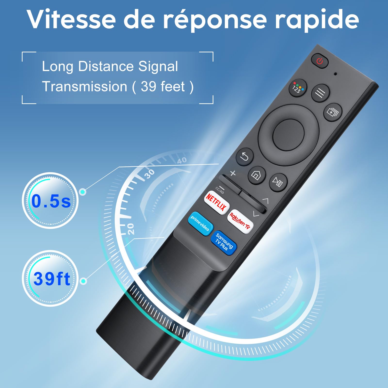 pour Telecommande-Samsung-Smart-TV,Universelle pour Telecommande Samsung TV Original,avec 4 Raccourcis