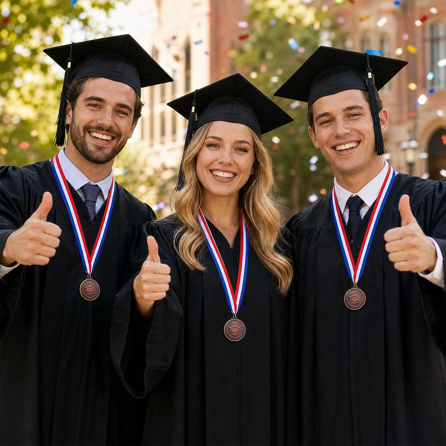 25 Pcs Metal Graduation Award Medals Bulk with Neck Sash, 1.97'' Class of 2026 Congrats Medals for Adults, Trophy Prizes for Graduation Ceremonies, Team Recognitions & Completion Party Favors