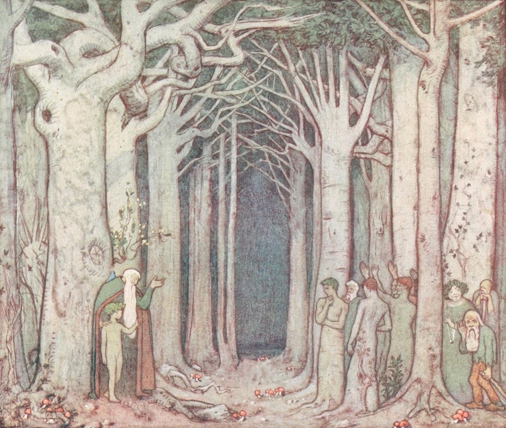 Posterazzi The Blue-bird 1920 Spirits of the trees Poster Print by Winifred Cayley-Robinson, (24 x 36)
