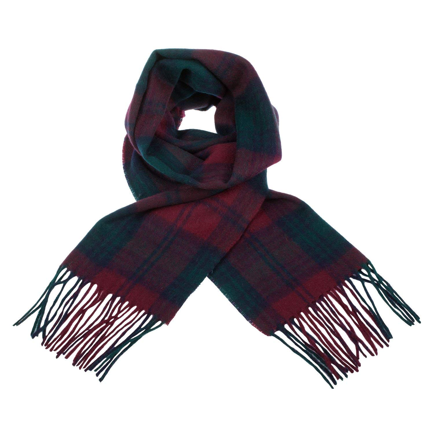 Edinburgh Lambswool Marron Edinburgh 100% Lambswool Tartan Scarf (Lindsay)