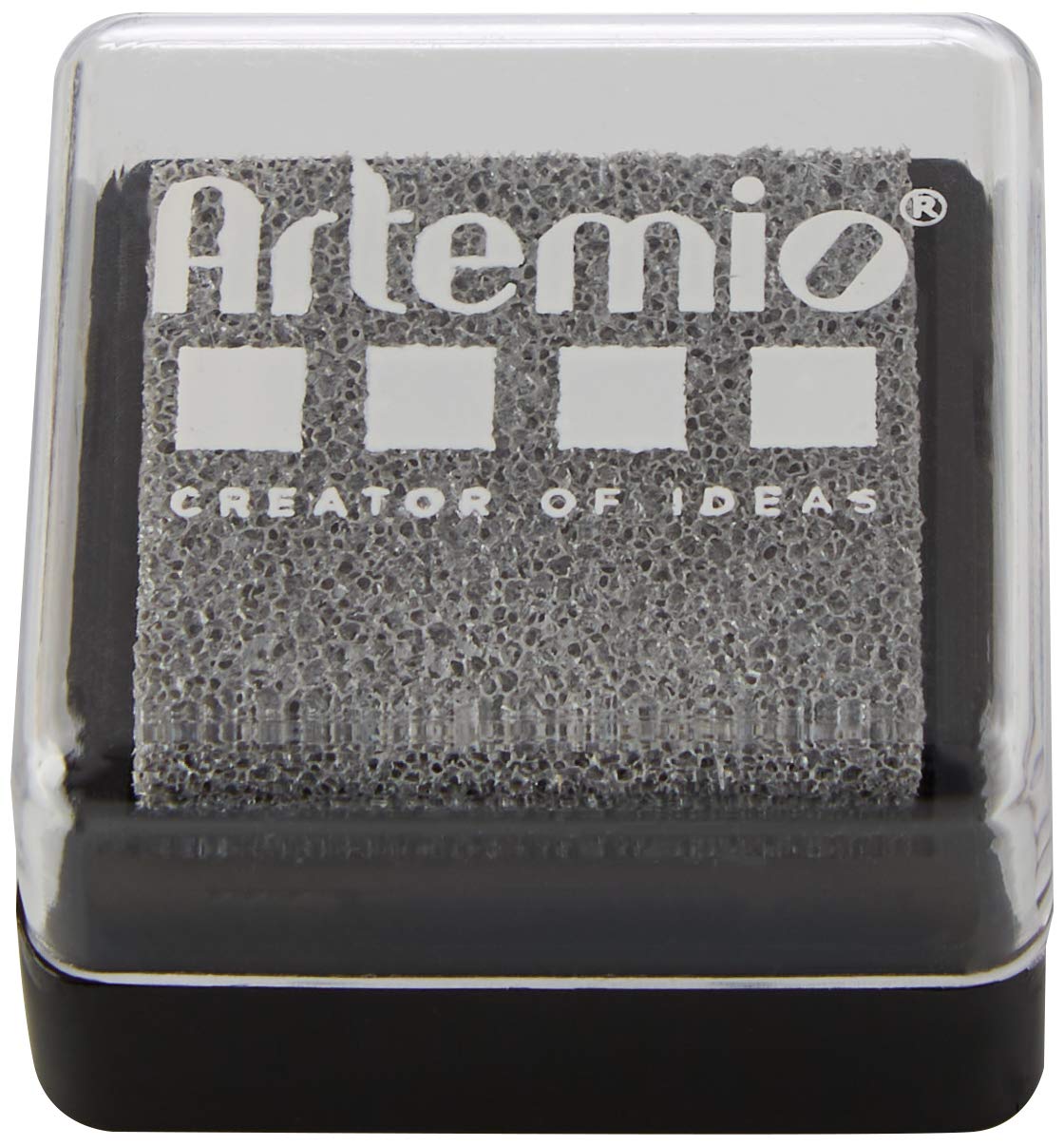 Encreur Artemio Séchage Lent - Mini Format 3x3 Cm, Encre Blanche, Idéal Embossage Et Mélange | Sans Acide, Lavable à L'eau