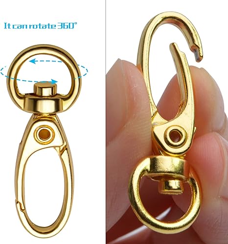 Miniatura 2 de Clips de cierre giratorio, 50 clips giratorios de gatillo de 1.378 in, broches de metal para colgar llaveros, correas de perro, decoración de