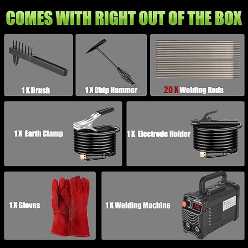 Miniatura 19 de Soldador de varillas de 200 amperios, 20 unidades, máquina de soldadura portátil Super Mini, máquina soldadora inversora IGBT de 110 V con fuerza