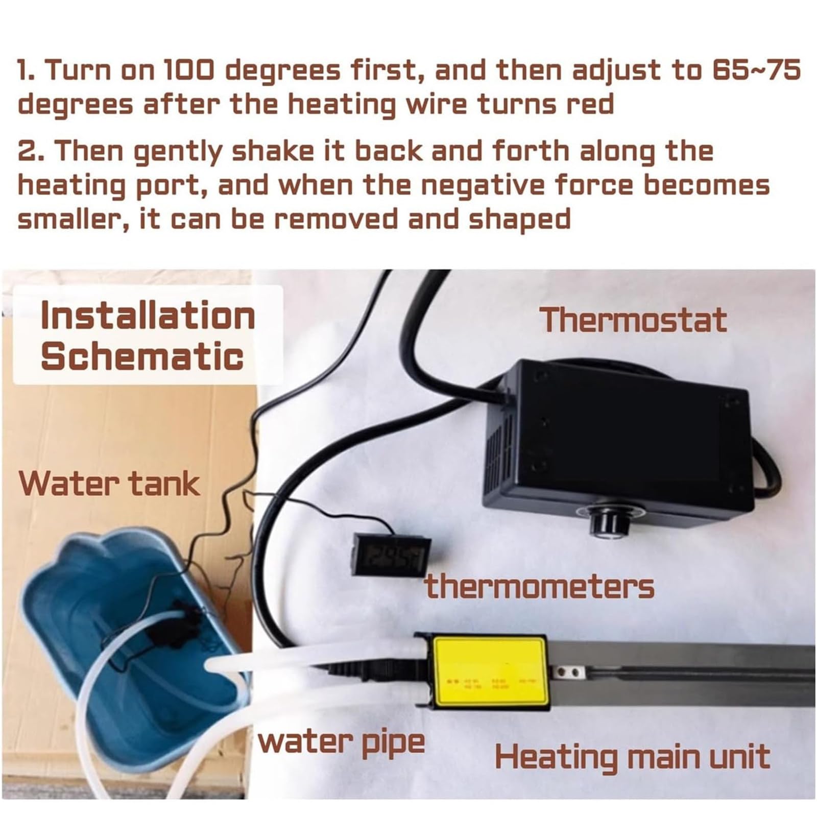 Dobladora manual de PVC con calentador y soporte para hacer carteles, 220 V, 125 cm, asas de 1 mm a 6 mm de grosor