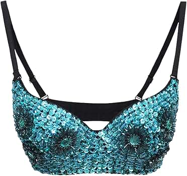 Kimring Women's Floral Sequin Bead and Gem Steampunk Goth B