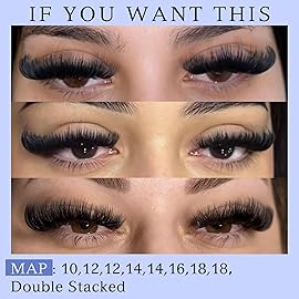 Fluff Lash Clusters 60D+80D Thick Eyelash Clusters D Curly Wispy Individual Lashes 10-18mm Cluster EyelashExtensions 280pcs False Eyelashes DIY Flat Lash Extension by TOOCHUNAG