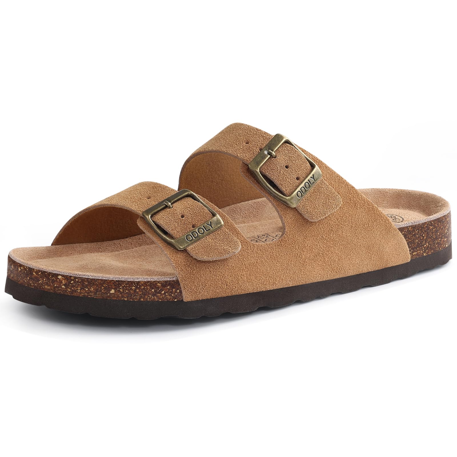 Unisex Cork Footbed Slide Sandal, Arch Support Summer Outdoor Sandals with  Adjustable Buckle for Women and Men