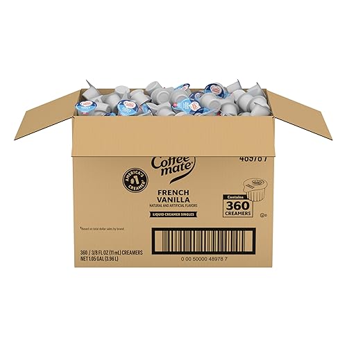 Vista 8 de Nestlé - Coffee mate - Crema líquida para café, sabor original, en porciones individuales, sin lácteos, que no requiere refrigeración, caja de 360