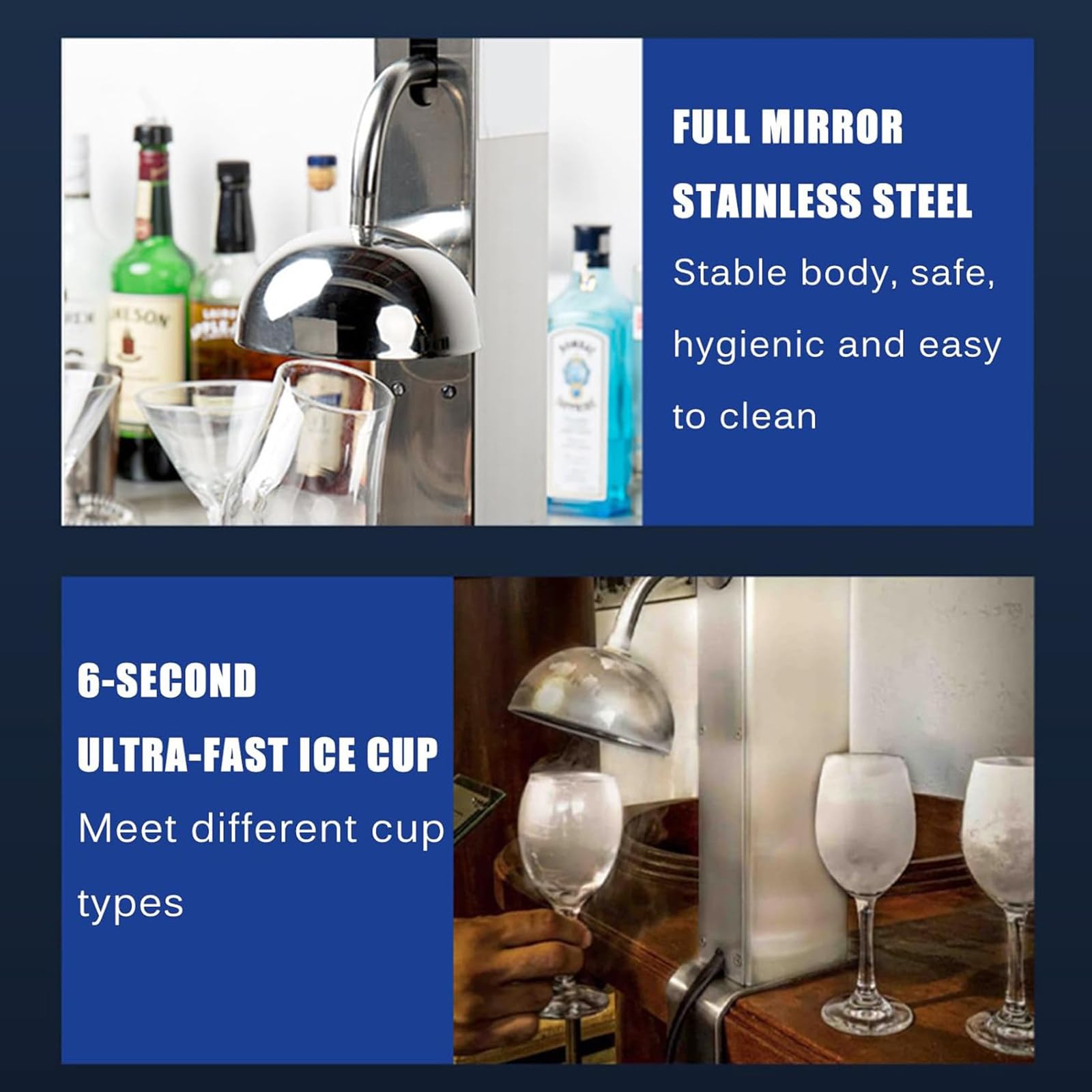 Enfriador Vidrio,Enfriador Vidrio Co2 Congelador,Enfríe Instantáneamente Sus Vasos En 6 Segundos, para Cócteles,Cerveza,Bebidas,Vino