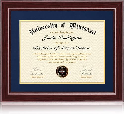 Miniatura 8 de Minesaxel Marco de licencia comercial de 5 x 10 pulgadas con paspartú para licencia de cosmetología de 3.5 x 8 pulgadas para pared y mesa (rojo