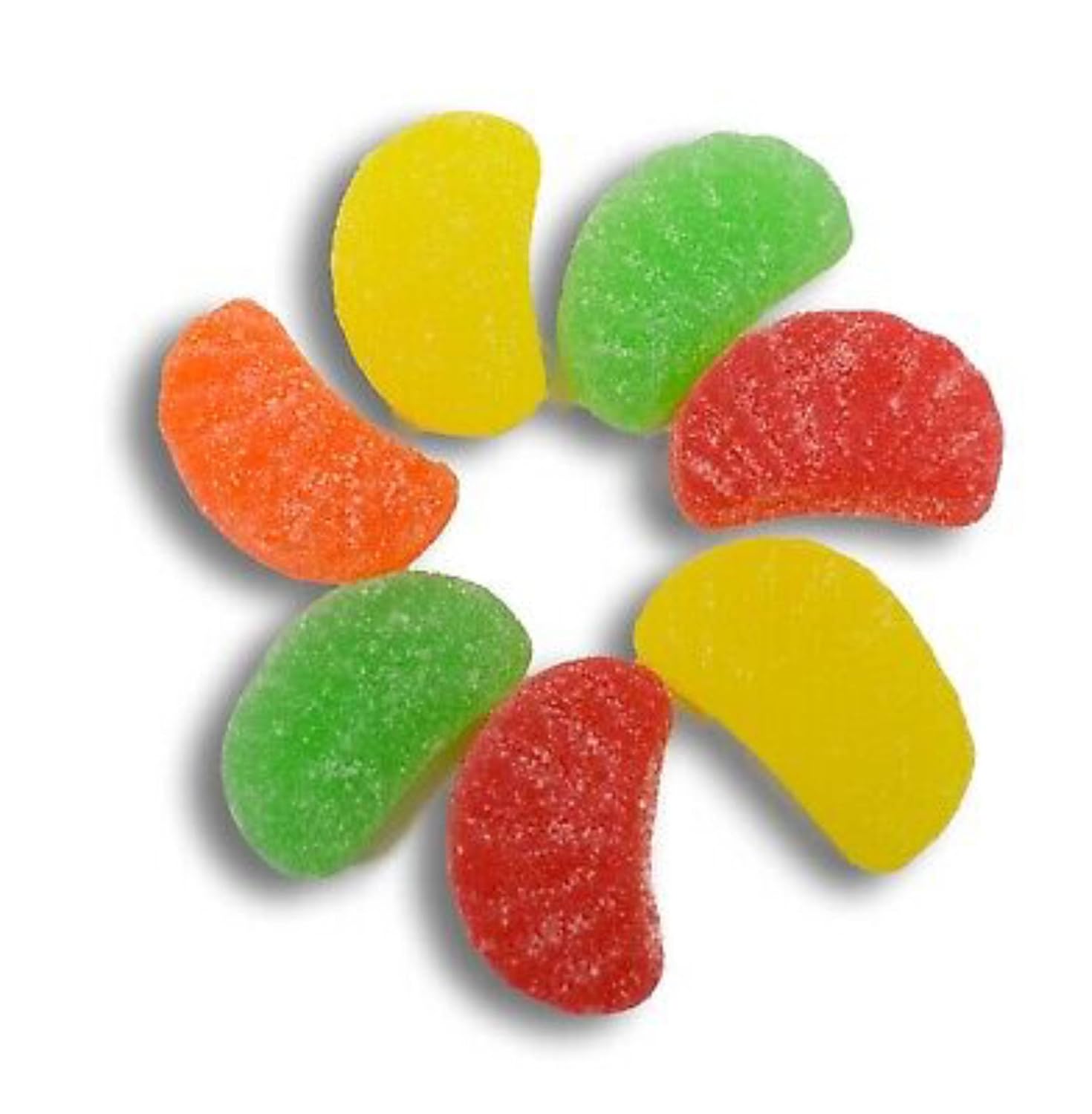 Jelly Fruit Slices Candy - Assorted Fruit Shaped Jelly Cherry, Lemon, Lime, and Orange Slices Candy Bulk, by Queen City Candy Cave (3 Pound)