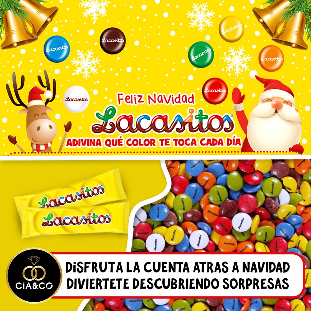 Lacasitos Calendario de Adviento 2025 24 Chocolatinas de Colores 72 g
