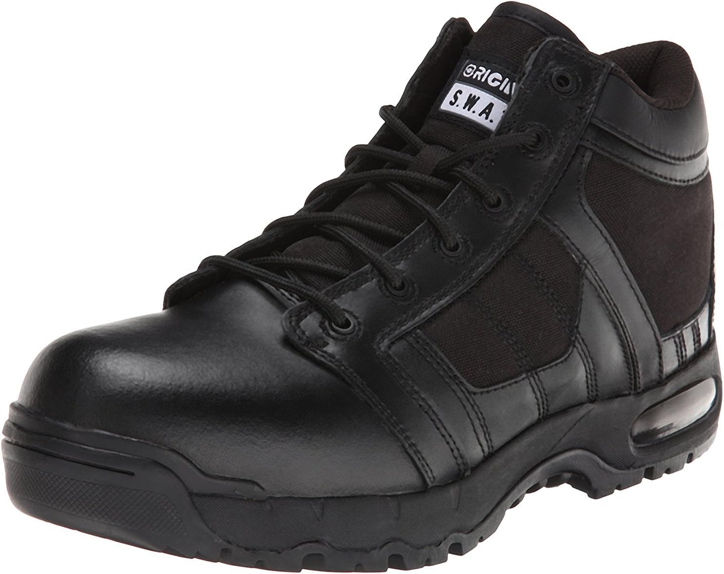 Original S.W.A.T.Metro 5" Side Zip Safety Toe - Shoes for Men - Full Leather Upper - Padded Tongue