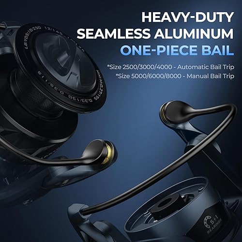 Miniatura 9 de KastKing ReKon Saltwater Spinning Fishing Reel – Up to 55LBs Max Drag Big Game Fishing Reel - Innovative NyliTech Body- Water Resistant - MaxiDur