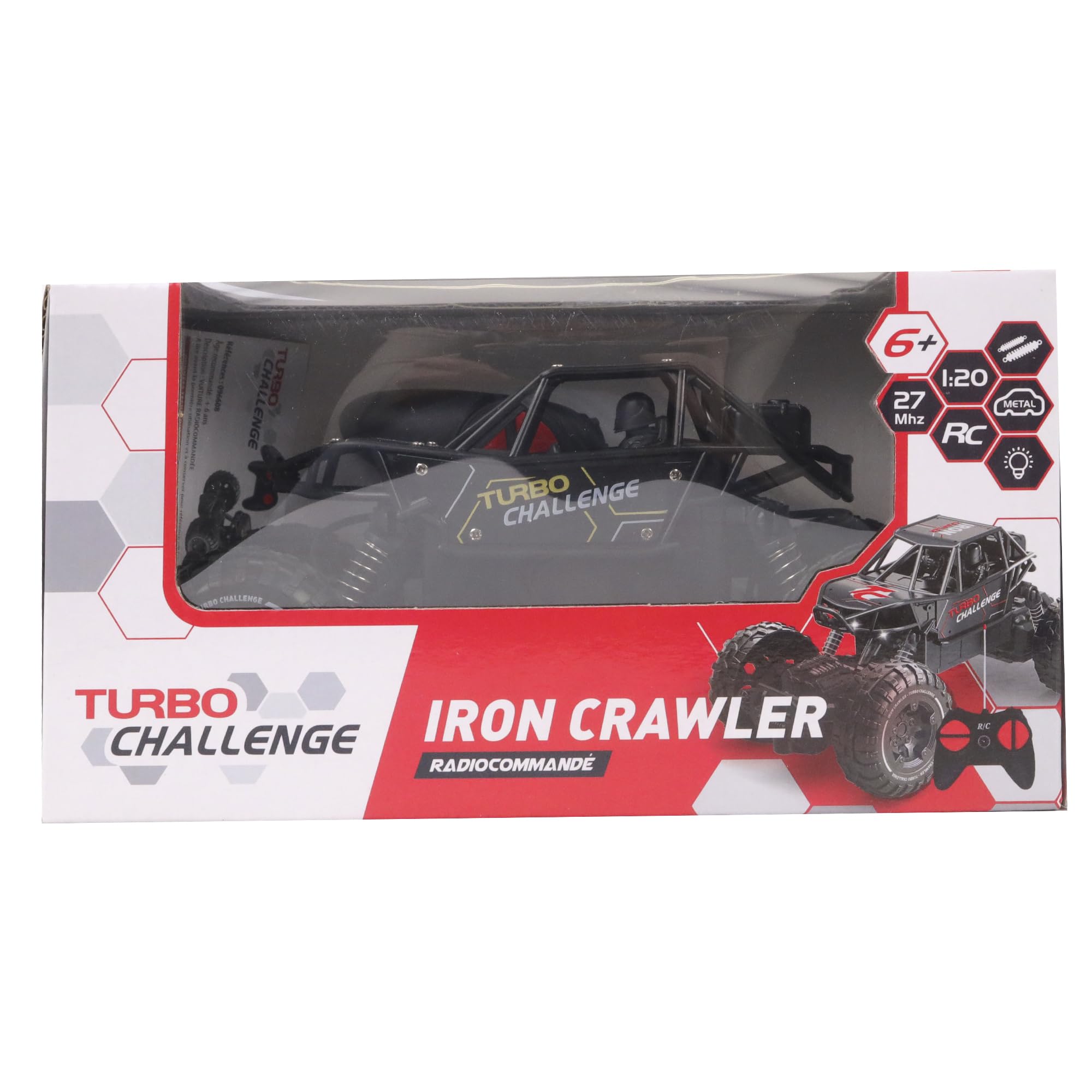 TURBO CHALLENGE - Iron Crawler - Off Road - 096608 - Samochód zdalnie sterowany - Losowy model - 1/20 - Baterie nie dołączone - Metal - Od 6 lat