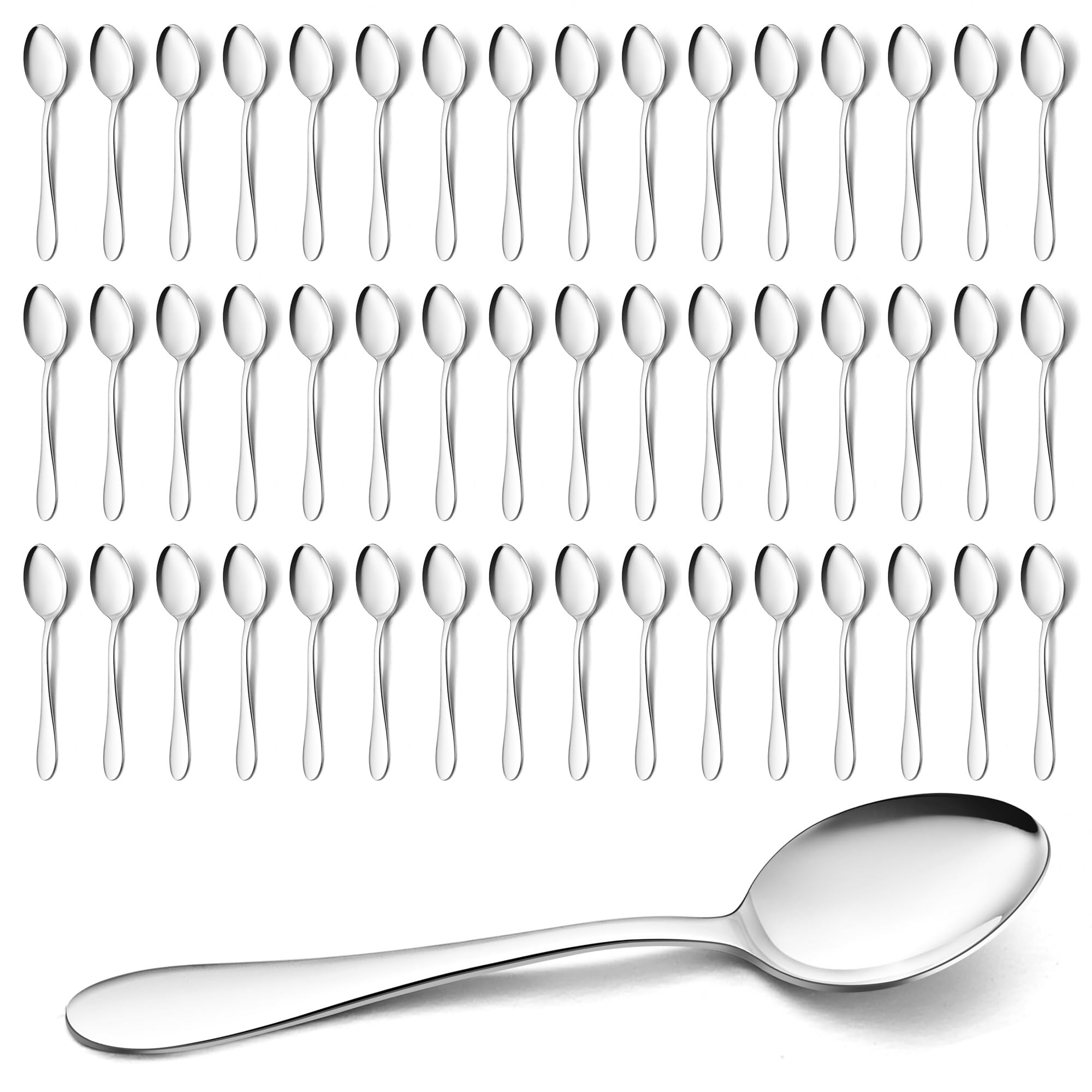 HaWare Set di cucchiaini da caffè in acciaio inox (48, manico classico)