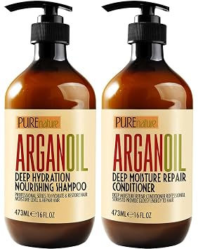 PURE NATURE Moroccan Argan Shampoo and Conditioner