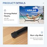Support de hamac FDW portable en acier robuste, support uniquement pour patio extérieur ou intérieur avec sac de transport