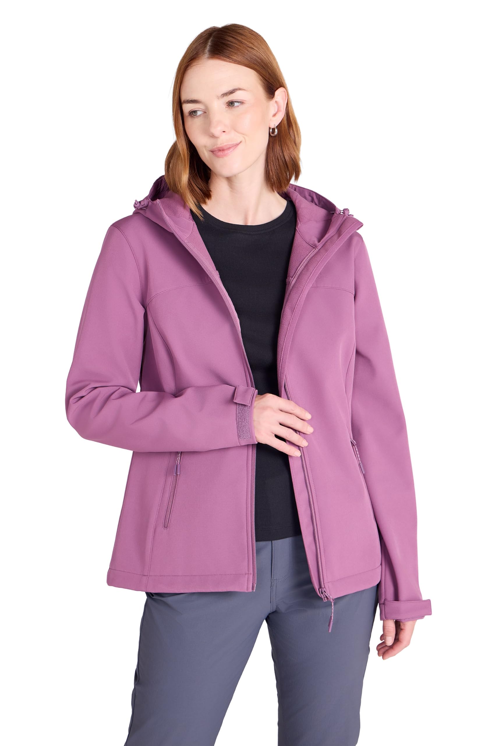 Exodus Womens Water Resistant Softshell Jacket - Purple