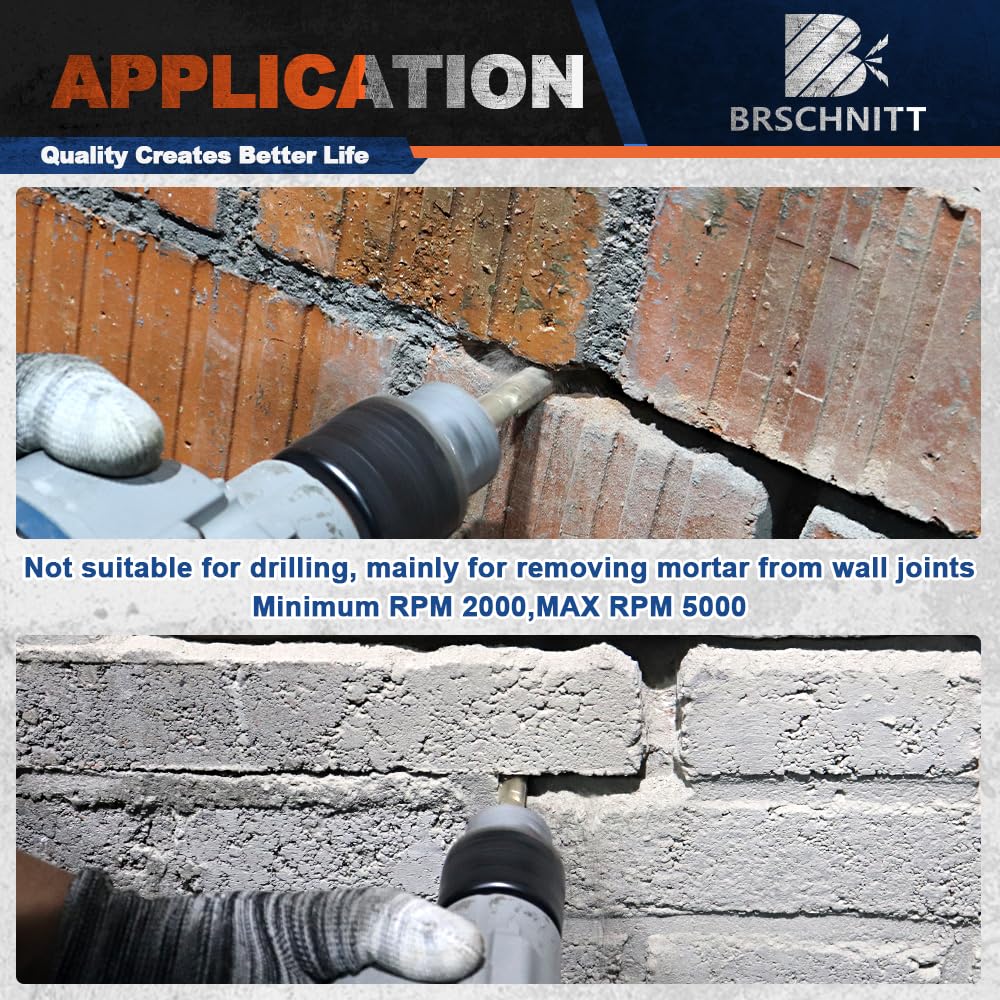 Hartmetall Fugenfräser 10mm*25mm- Mörtel Hakenbohrer mit M14 Gewinde für Mauerwerk, Mörtelentfernung, Mauerwerk, Stein, Mörtel-Rechenbohrer, fugenfräser für winkelschleifer