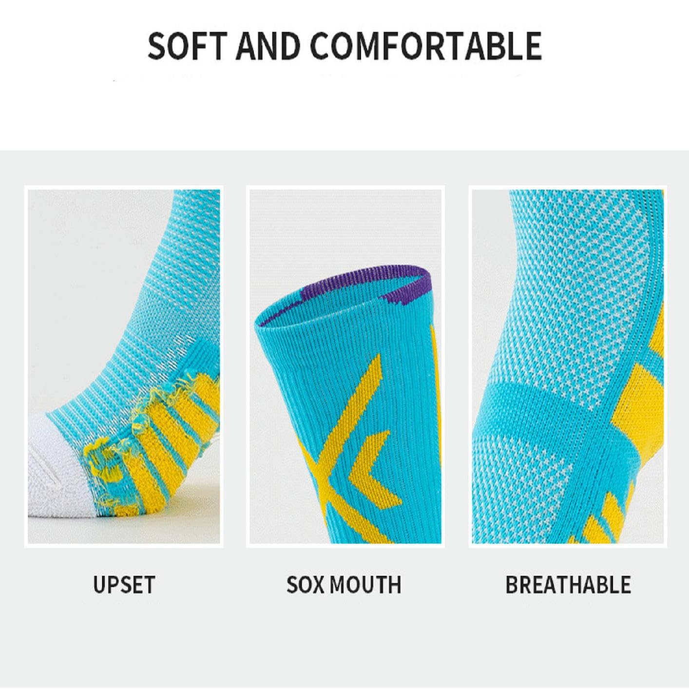 Calcetines Hombre Calcetines Masculinos Calcetines Deportivos De Baloncesto Sin Costuras Y Femeninos Adecuados para Correr, Ciclismo, Remo Y Fitness-6 Pares